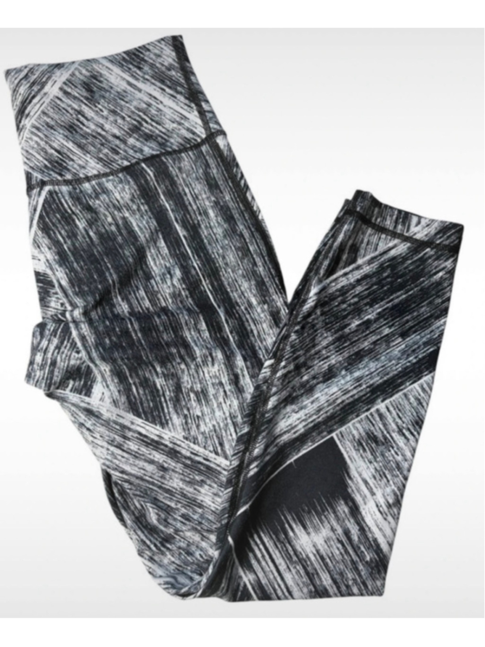 Women's Lululemon Leggings Size S Black White Patterned Athletic Pants - Picture 3 of 4